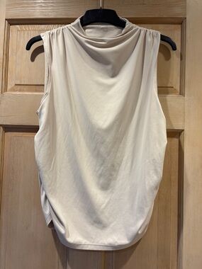 Aerie OFFLINE Sleeveless Cowl Neck Women's Top - Cream XXL